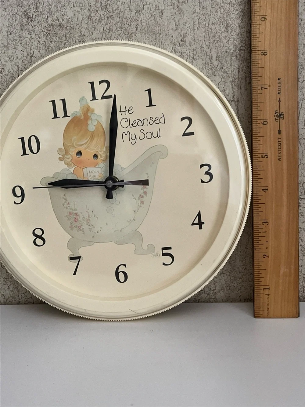 Precious Moments Clock He Clensed My Soul Seth Thomas Model 6110 Works